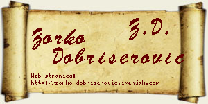 Zorko Dobrišerović vizit kartica